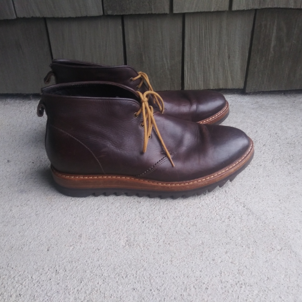 Shoto Italy High-End Fine Brown Leather Elk TC desert Chukka Boots Size 8
